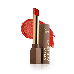 Blue Heaven Hyperstay Super Matte Lipstick, Hydrating Formula with Matte Finish, Long lasting & Transfer Proof Lipsticks for women, Tomato Red - 704, 2.2gm