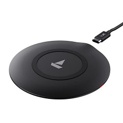 Boat Floatpad 300 Qi Certified USB Wireless Charger with 6Mm Transmission Range, Smart Ic Protection Against Damage and 1 Type C Output Cable, Cellular Phones (Carbon Black)