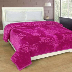 Deeksha Solid Single Mink Blanket for Heavy Winter