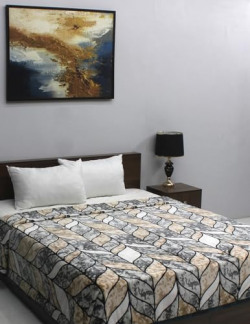 Rubix Home 360 GSM All Season Beige Color Light Weight Super Soft, Cozy & Warm Flannel Blanket Double Bed (240 CM X 220 CM, Weight 1.8 KG, Beige)