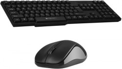 ZEBRONICS Zeb-Companion 107 and Mouse Combo with Nano Receiver Wireless Laptop Keyboard(Black)