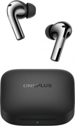 OnePlus Buds 3 TWS, in Ear Earbuds with Sliding Volume Control and 49dB ANC Bluetooth Headset(Metallic Gray IN, True Wireless)