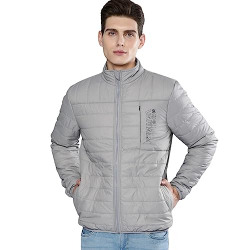 The Indian Garage Co Men's Slim Fit Jacket (0521-JKT-13-01_Silver Grey XL)