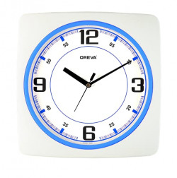 OREVA Plastic Square Shape Simple Wall Clock (24.3 x 3.8 x 24.3 cm, M Blue, AQ-1587)