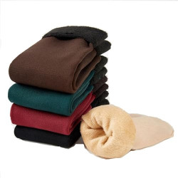 LEVOT Winter Thermal Toe MultiColour Wool Heavy Duty Warm Ankle Length fur Socks Women/Girls/Unisex Winter Socks-5 Pcs