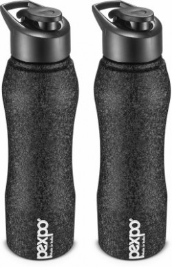 pexpo 750 ml Sports and Hiking Stainless Steel Water Bottle, Bistro 750 ml Bottle(Pack of 2, Black, Steel)