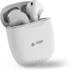Aroma NB140 Evolve 24 Hours* Playtime | Deep Bass | Made In India| TrueWiresless Bluetooth Headset(White, True Wireless)