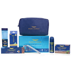 Park Avenue Essential Grooming Collection 6 in-1 Combo Grooming Kit for Men | Gift Set for Men | Shaving Kit for Men | Shaving Foam | After Shave | Gift Hamper for Men, Husband, Boyfriend | Free Travel Pouch Inside