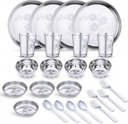 LIMETRO STEEL Pack of 24 Stainless Steel Dinner Set(Steel)