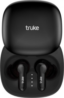 truke Buds S2 Lite with Quad-Mic ENC, 48H Playtime, Made in India, 10mm drivers Bluetooth Headset(Black, True Wireless)