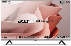 Acer Advanced I Series 139 cm (55 inch) Ultra HD (4K) LED Smart Google TV 2023 Edition with Dolby Vision-Atmos, 36W Sound Output(AR55GR2851UDFL)