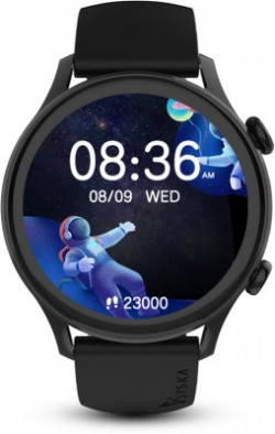Syska Polar, 1.32 IPS Display, BT Calling with In Built Memory for Offline Songs Smartwatch(Black Strap, Free Size)