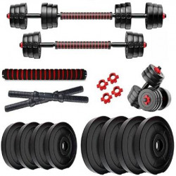 AKTIV 3 In 1 Convertible Dumbbells & Barbell Fitness (10KG) Home Gym Kit