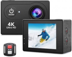 JUSTPROTEX ?Action Camera Action Camera 4K 60FPS with EIS, 170 Angle Wide Camera 30m Waterproof Camera Sports and Action Camera(Black, 20 MP)