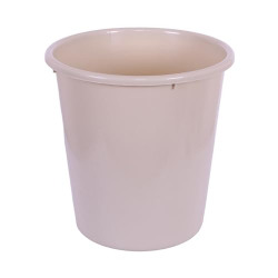 Heart Home Dustbin | Open Dustbin | Plastic Garbage Dustbin | Dustbin For Kitchen | Dustbin For Bathroom | Office Dustbin | Plain Sada Dustbin | 7 LTR | 066 | Beige
