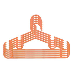 Kuber Industries Baby Clothes Hanger|Heavy-Duty Plastic Baby Hanger|Hangers For Wardrobe, Closet|Pack of 5 (Peach)
