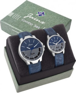 Jainx Multi Color Dial Denim Strap Analog Watch - For Couple