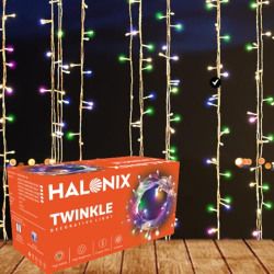 Halonix Twinkle 10M Multicolor 46 LED Decorative String Light | Diwali Light | Fairy Light | Festival Light | Curtain Light for Decoration | ladiya for Diwali, Christmas, and Other Occasions.