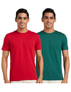 Amazon Brand - Symbol Men's Solid Regular Fit T-Shirt (Pack of 2) (AW17PLPO2-8_Multicolor8 XL)