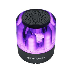 ZEBRONICS Dawn 10 Wireless Portable Bluetooth Speaker with Powerful 8W Output Customized 360 lightshow, 14h* Playback, TWS Function, FM, AUX, USB