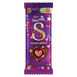Cadbury Dairy Milk Silk Valentines Heart Blush Chocolate Bar Gift Pack, 150 g