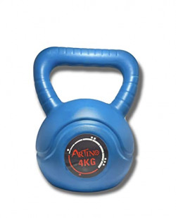 ARTINO PVC Kettlebell Blue For Cardio Training Home & Gym Fitness Workout & Bodybuilding (4kg PVC Kettlebell Blue)