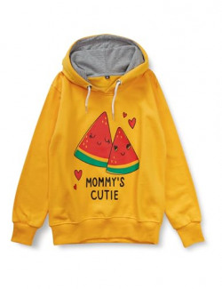 T2F Unisex-Child Cotton Crew Neck;Hooded Neck Sweatshirt (Bys-Ss-06_Multicolor_5-6 Years_Yellow_5 Years-6 Years)
