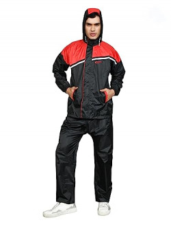 Rupa Mens Winnerz PVC Raincoat with Pants & Storage Bag (Multi-color_X-Large)