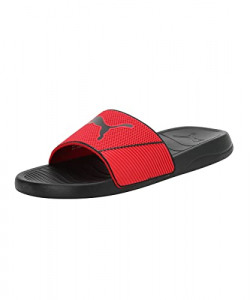 Puma Unisex-Adult Popcat 20 Shower RES High Risk Red-Black Slide - 9UK (39126502)