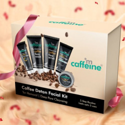 mCaffeine Travel-Size Valentine's Coffee Detan Facial Kit Gift Set of 5 Essentials(5 Items in the set)