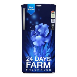 Godrej 180 L 4 Star Turbo Cooling Technology, With 24 Days Farm Freshness Direct Cool Single Door Refrigerator(2023 Model, RD EDGENEO 207D THF AQ BL, Aqua Blue)