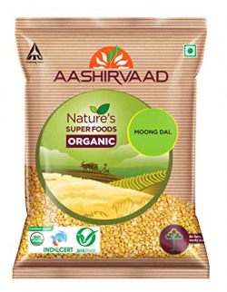 Aashirvaad Organic Moong Dal, 1 Kg, 100% Organic Moong Dal, Rich in Protein