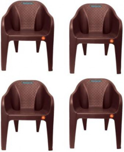 Neel Kamal Humboldt Mid Back Sofa Plastic Outdoor Chair(Matte Brown, Pre-assembled)