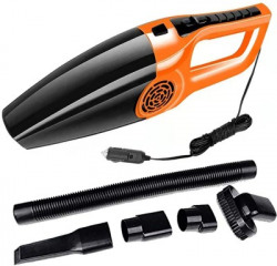 ANIRUDHA 120W 4000pa with Cigarette Plug High Power III SCSO III HEPA III Bstrong suction and blower III HEPA III Portable Handheld Car Vacuum Cleaner III Car Vacuum Cleaner with Anti-Bacterial Cleaning(Orange & Black, Black & Orange)
