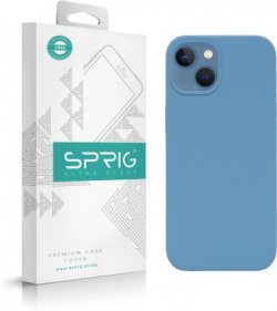Sprig Liquid Silicone Back Cover for Apple iPhone 13 Mini(Blue, Shock Proof, Silicon, Pack of: 1)