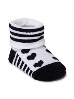 Walktrendy Unisex Baby Black Booties - 0-3 Months (11 EU) (wti258_Black_11)