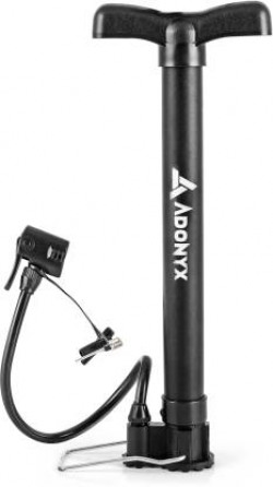 ADONYX Portable Bike Floor |120PSI with Multifunction Needle|Mini Ball, Bicycle Pump(Black)