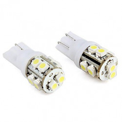 Delhi Traderss New 2 Pcs. 10 SMD Led Bulb 12 Volt Dc Car Bike Indicator Parking Bulb White