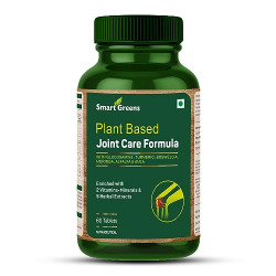 Smart Greens Plant Based Joint Care Formula with Glucosamine, Turmeric, Boswellia, Moringa, Amla & Alfalfa 60 Tablets