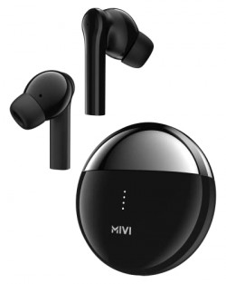 Mivi DuoPods A650 True Wireless in Ear Earbuds with Quad Mic ENC, 13mm Rich Bass Drivers, 55Hrs Playtime, Low Latency, Fast Charging, Clear Audio Quality, Made in India (Zed Black)