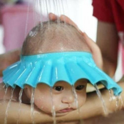 Modinity Adjustable Safe Soft Bathing Baby Shower Hair Wash Cap Children, Baby Bath Cap