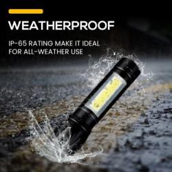 JK Sales USB Rechargeable Waterproof Battery LED Torch