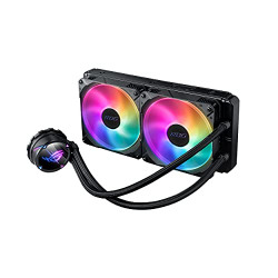 ASUS ROG Strix LC II 280 ARGB All-in-one Liquid CPU Cooler(AIO) with Aura Sync, AMD AM4/TR4, and Intel LGA 1150/1151/1155/1156/1200/2066 Support, Dual ROG 140 mm addressable RGB Radiator Fans, Black