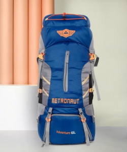 METRONAUT Adventure Series Hiking/Camping/Travel Bag with Rain Cover Rucksack - 65 L(Blue)