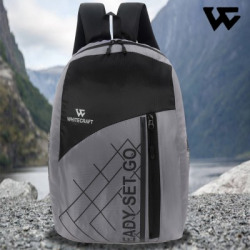 WHITECRAFT Daypack For College Travel Office Outdoor Hiking Backpack For Men & Women 30 L Laptop Backpack(Black, Grey)