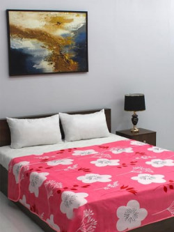 Rubix Home All Season Orange Super Comfortable Reversible Double Bed 3 Ply Dohar