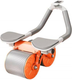 BNF Roller Multi Angle Side Slip with Elbow Support for Strength Training Ab Exerciser(Silver, Orange)
