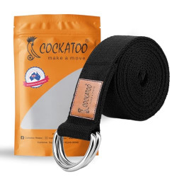 Cockatoo D-Ring Yoga Strap Belt,Yoga Strap For Stretching, Yoga Belt For Women, Perfect for Yoga, Pilates, and Stretching, Material: Cotton, Length: 182 CM, Thickness: 2.5 CM(6 Month Warranty)