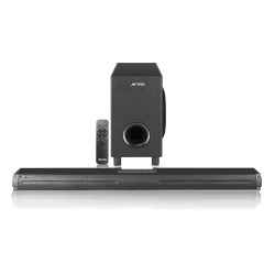 Ant Esports SBW300 300 watts Soundbar with Wired 8-inch Subwoofer I 2.1-Channel 5.0 Bluetooth, I TV/Projector/Gaming, HDMI/Optical/AUX/USB/TF I FM Radio I Wall Mountable, Remote Control Black