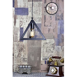 Tu Casa HG-19 Metal Triangle pendent Light Iron Holder Type e-27 Size 9.5x9.5x29.5 -(Bulb not Included)